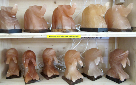 Salzlampen Delfin, Salzlampen Elefant